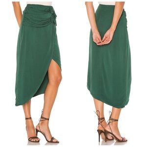 Tularosa Avalynn Green Midi Skirt
